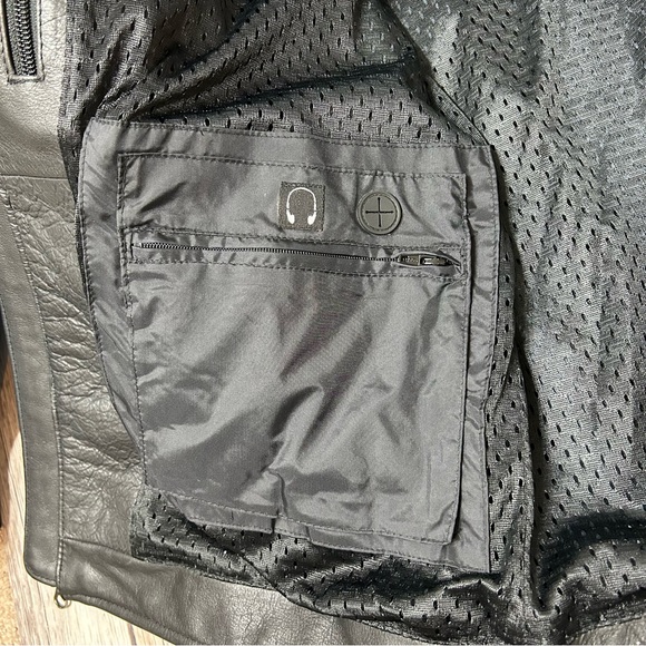 Harley Davidson Men’s Large Crossroads Reflective Black Full Zip Leather Jacket - Picture 12 of 16